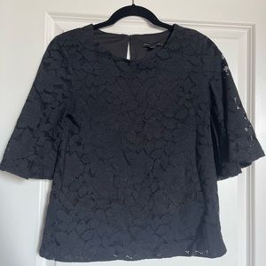 Black lace Banana Republic shirt. XS